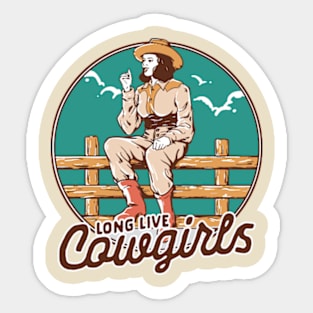 Cowgirl  wild west Sticker